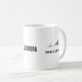 Das sonnige Mountainbike personalisiert für Radfah Kaffeetasse (VorderseiteRechts)