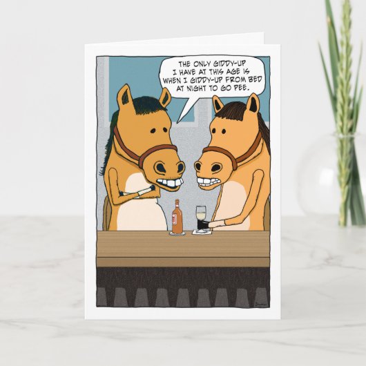 Das sonnige Pferd in Bar hat keinen Geburtstag. Karte (Vorderseite)