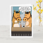 Das sonnige Pferd in Bar hat keinen Geburtstag. Karte (Gelbe Blume)