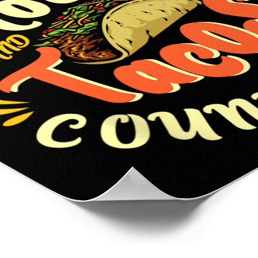 Das sonnige Pferd und Tacos zählen mich in' - Hors Poster (Ecke)