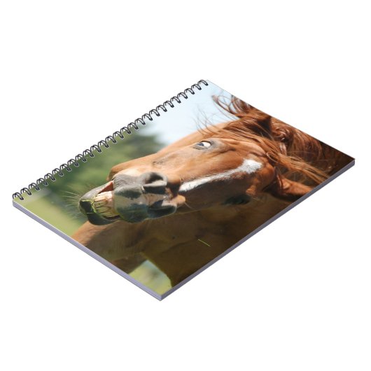 Das sonnige Pferdeschlitten mit den gekrönten Lipp Notizblock (Linke Seite)