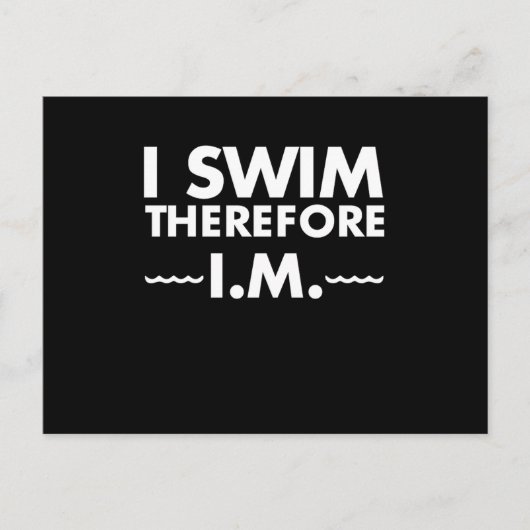 Das sonnige Schwimmen für einen Schwimmer, der IM  Postkarte (Vorderseite)
