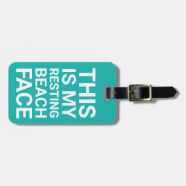 Das sonnige Strandbild | Aquamarine Reise Gepäckanhänger