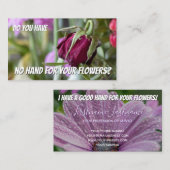 Das sonnige, verwitterte Expertenwissen der Blume  Visitenkarte (Vorne/Hinten)