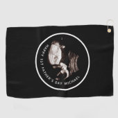 Das Sonogramm des ersten Vaters Golfhandtuch (Horizontal)