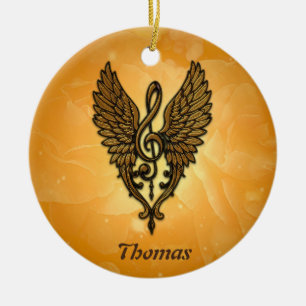 Das Soul der Melodie, ein goldener Stift mit Flüge Keramik Ornament