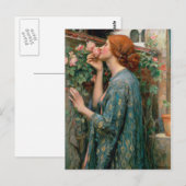 Das Soul der Rose - John William Waterhouse Postkarte (Vorne/Hinten)