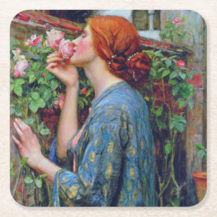 Das Soul der Rose, John William Waterhouse Rechteckiger Pappuntersetzer