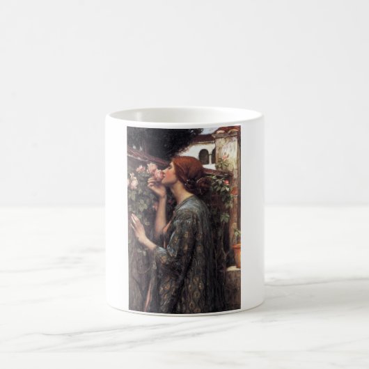 Das Soul der Rose (von John William Waterhouse) Kaffeetasse (Mittel)