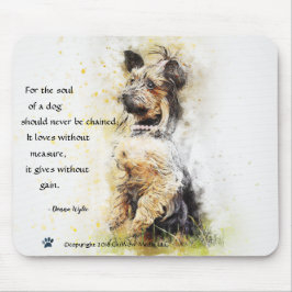 Das Soul eines Hundes - Stehend Yorkie Mousepad