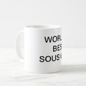 Das Sous der Welt beste Kochs-Tasse Kaffeetasse (Vorderseite Links)