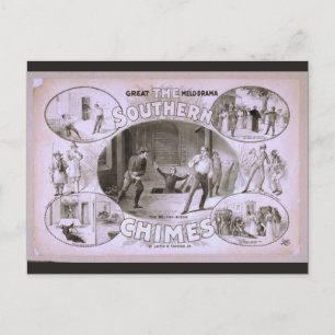 Das Southern Chimes Retro-Theater Postkarte