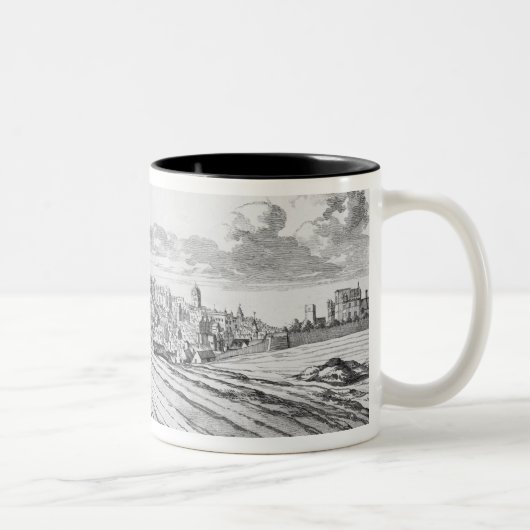 Das Southside des Schlosses von Edinburgh Zweifarbige Tasse (Rechts)