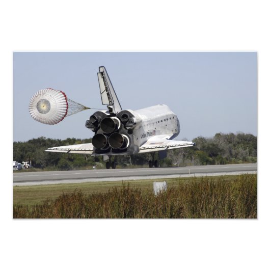 Das Space Shuttle Atlantis entfaltet seinen Drag R Fotodruck (Vorne)