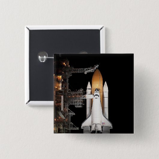 Das Space Shuttle Atlantis steht bereit Button (Vorne & Hinten)