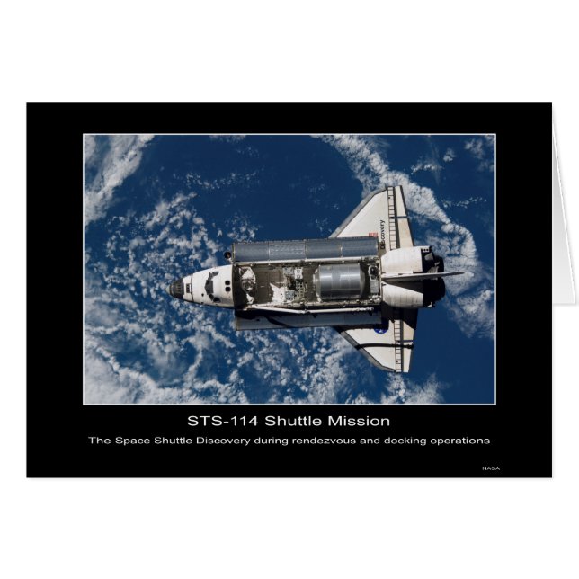 Das Space Shuttle Discovery-Treffen und das Andock (Vorderseite (Horizontal))