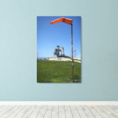 Das Space Shuttle Endeavour wird von einer Windsoc Leinwanddruck (Insitu (Holzboden))