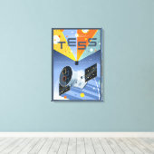 Das Space Telescope Poster. Leinwanddruck (Insitu (Holzboden))