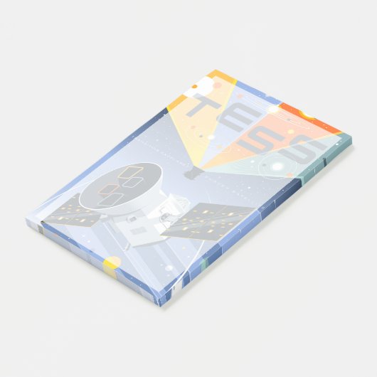 Das Space Telescope Poster. Post-it Klebezettel (angewinkelt)