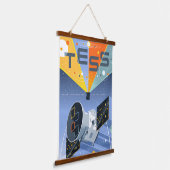 Das Space Telescope Poster. Wandteppich Mit Holzrahmen (Gewinkelt)