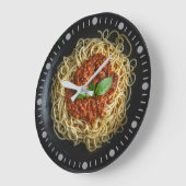 Das Spaghetti Träger Top Große Wanduhr (Winkel)