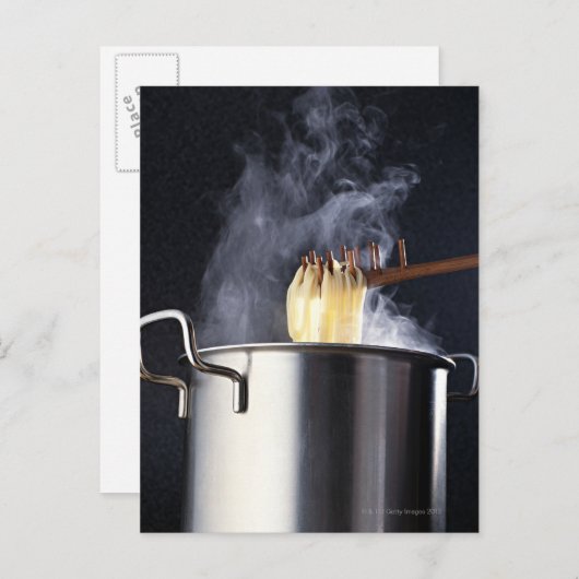 Das Spaghetti Träger Top Postkarte (Vorne/Hinten)