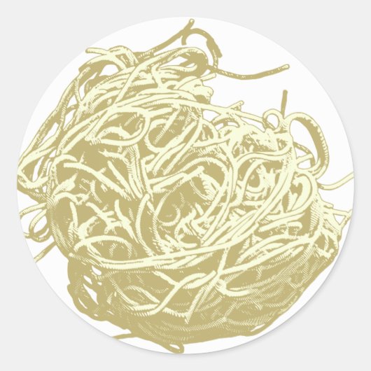 Das Spaghetti Träger Top Runder Aufkleber (Vorderseite)