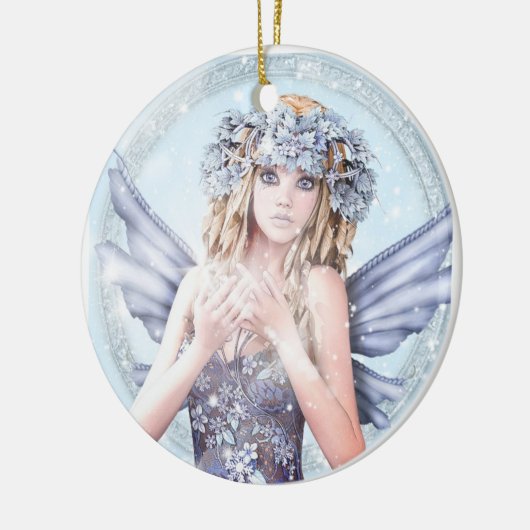 Das sparkel des Schnees Keramikornament (Links)