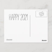 Das Sparkle zurückbringen - Pink Bokeh Neujahr Postkarte (Rückseite)