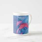 Das Spawnschen, der Fisch, Rosa und Blau, das Unte Porzellantasse (Vorderseite Rechts)