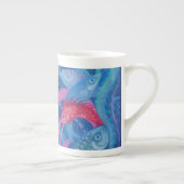 Das Spawnschen, der Fisch, Rosa und Blau, das Unte Porzellantasse (Rechts)