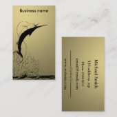 Das Speerfischspringen Visitenkarte (Vorne/Hinten)