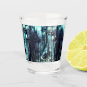 Das Spektralglas auf den Stufen Schnapsglas (Vorderseite)