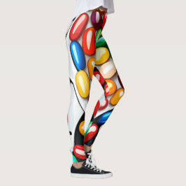 Das Spektrum der Süße: Geleebohnen in Technicolor Leggings