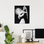 Das Sphynx Cat Feline Original Art Poster (Heimbüro)