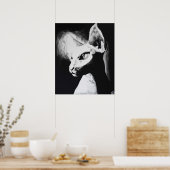 Das Sphynx Cat Feline Original Art Poster (Küche)