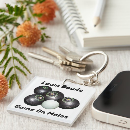 Das Spiel auf dem sonnigen Rasen...., Keyring Schlüsselanhänger (Vorderseite rechts)