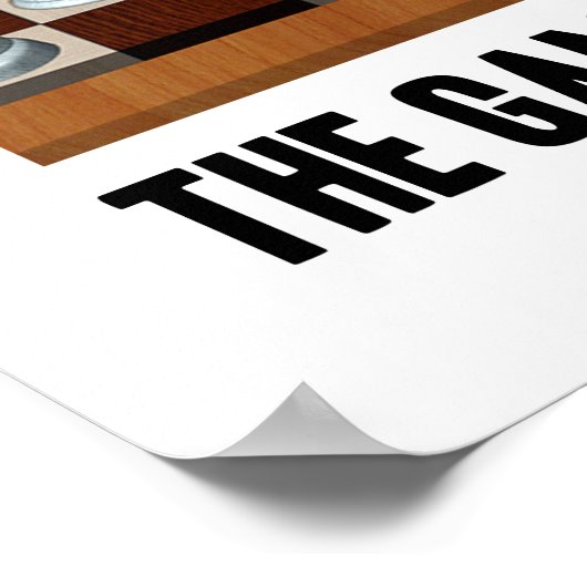 Das Spiel bewegt mich in Schach-Stereogramm Poster (Ecke)