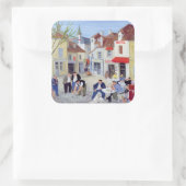 Das Spiel Burgund Quadratischer Aufkleber (Tasche)