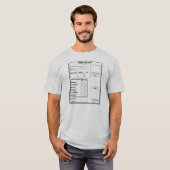 Das Spiel-Charakter-Blatt-Shirt der Männer T-Shirt (Vorne ganz)