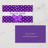 Das Spiel-Datums-Karte des lila u. weißen Telefonnummerkarte (Vorne/Hinten)
