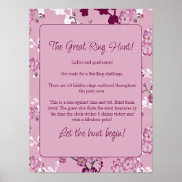 Das Spiel der Großen Ringjagd - Blüten der rosa Ki Poster
