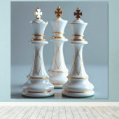 Das Spiel der Könige – Schach Leinwanddruck (Insitu (Holzboden))