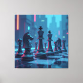 Das Spiel der Könige – Schach Leinwanddruck (Vorderseite)