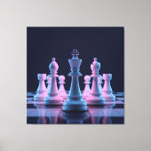 Das Spiel der Könige – Schach Leinwanddruck (Vorderseite)
