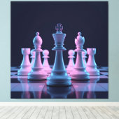 Das Spiel der Könige – Schach Leinwanddruck (Insitu (Holzboden))