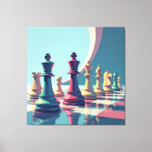 Das Spiel der Könige – Schach Leinwanddruck (Vorderseite)