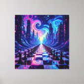 Das Spiel der Könige – Schach Leinwanddruck (Vorderseite)