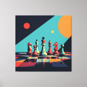 Das Spiel der Könige – Schach Leinwanddruck (Vorderseite)