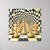 Das Spiel der Könige – Schach Leinwanddruck (Vorderseite)